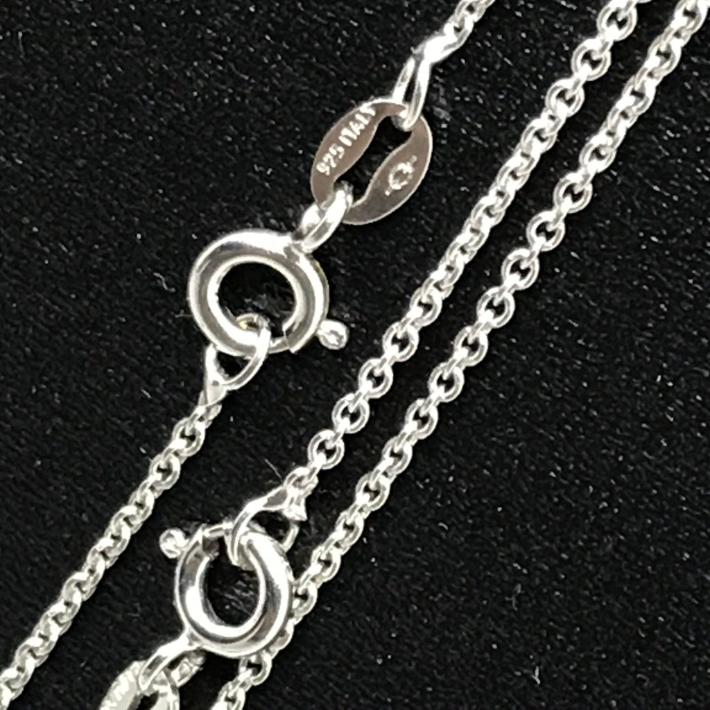 925 Sterling  solid Silver cable chain Necklace1.3 mm  appx, Ring clasp Untarnishing. Various lengths, Italy made,Gift ( FZ-35 )