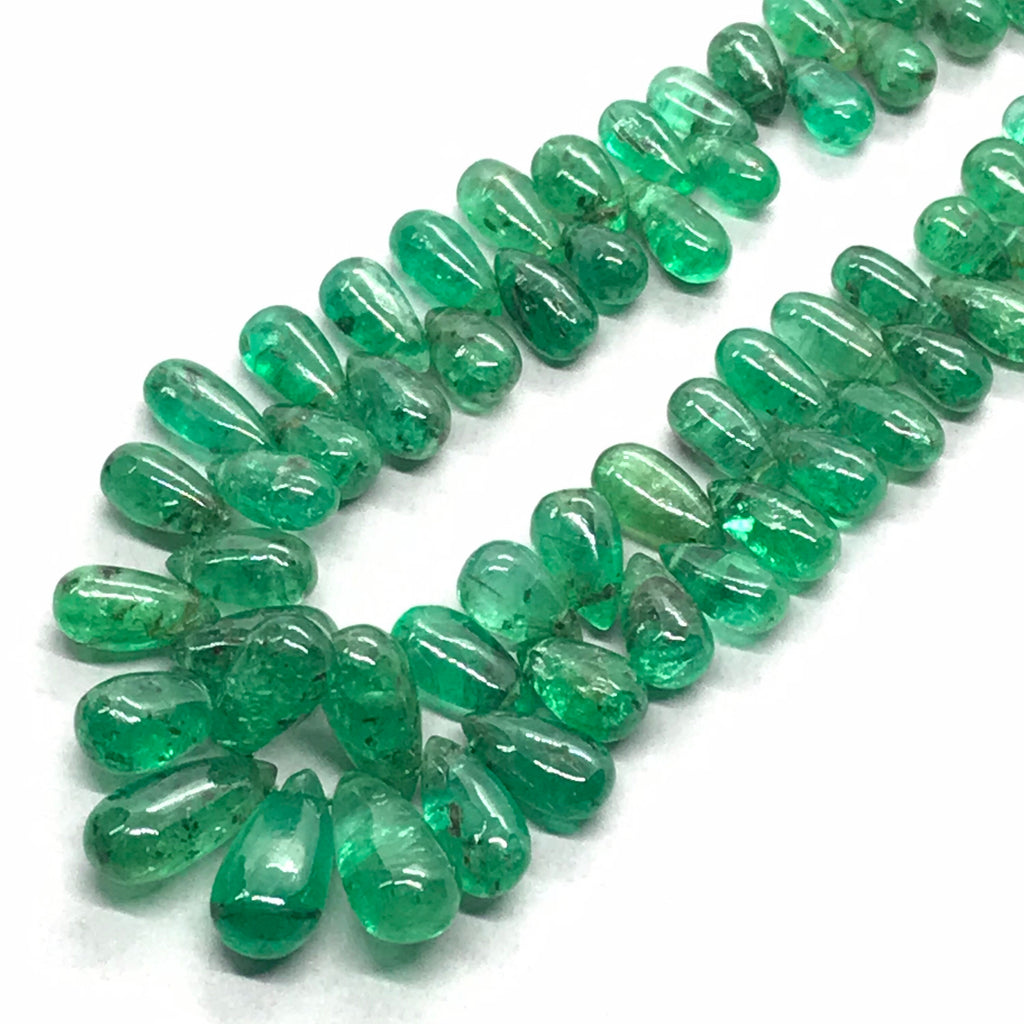 AAA Emerald Beads,12.7x6.57 to6.5x3.35 Emerald For Jewelry, Emerald Bead Necklace, Emerald Briolette Necklace, Green Gemstone Bead (# 1315)
