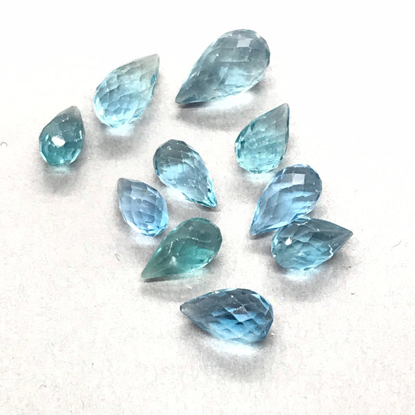 Apatite Briollette, facetted ,various sizes.,The AAA Best Qualitylively,Semi transparent,most creativity 100% Natural,Pck of 1 pc(#G-151)