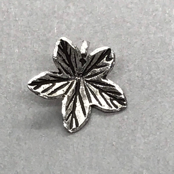 Sterling Silver Flower charm with Bail, 15 mm