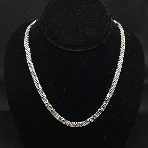 Sterling silver Pop corn chain, necklace,4.8 mm wide, Italian, Lays out much wider, Lobster claw clasp, Rich & famous look ( PCO -490 )