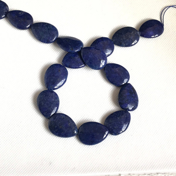 Lapis Pear shape 25x18 mm ,16 inch, blue , 100% Natural, blue, best Color,Most creative, #1338