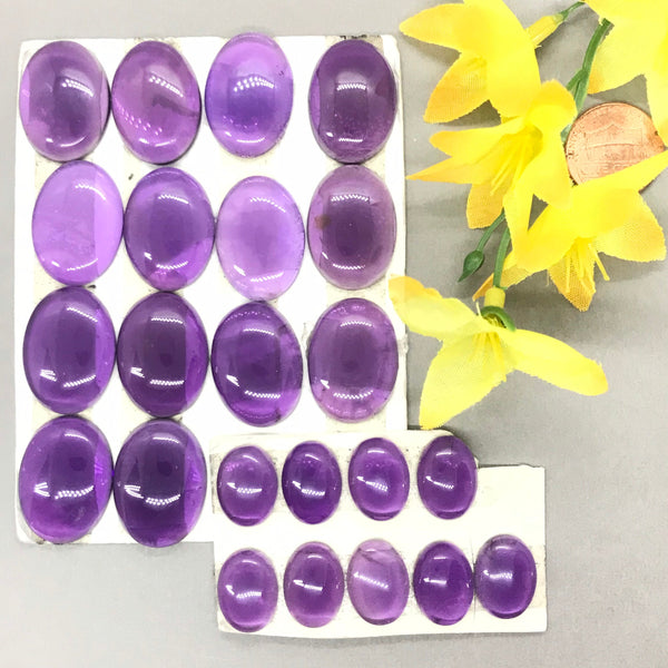 Natural Amethyst Cabochons,16x12MM African Amethyst For Jewelry, 25x18MM Calibrated Amethyst, February Birthstone, Loose Amethyst #CB311