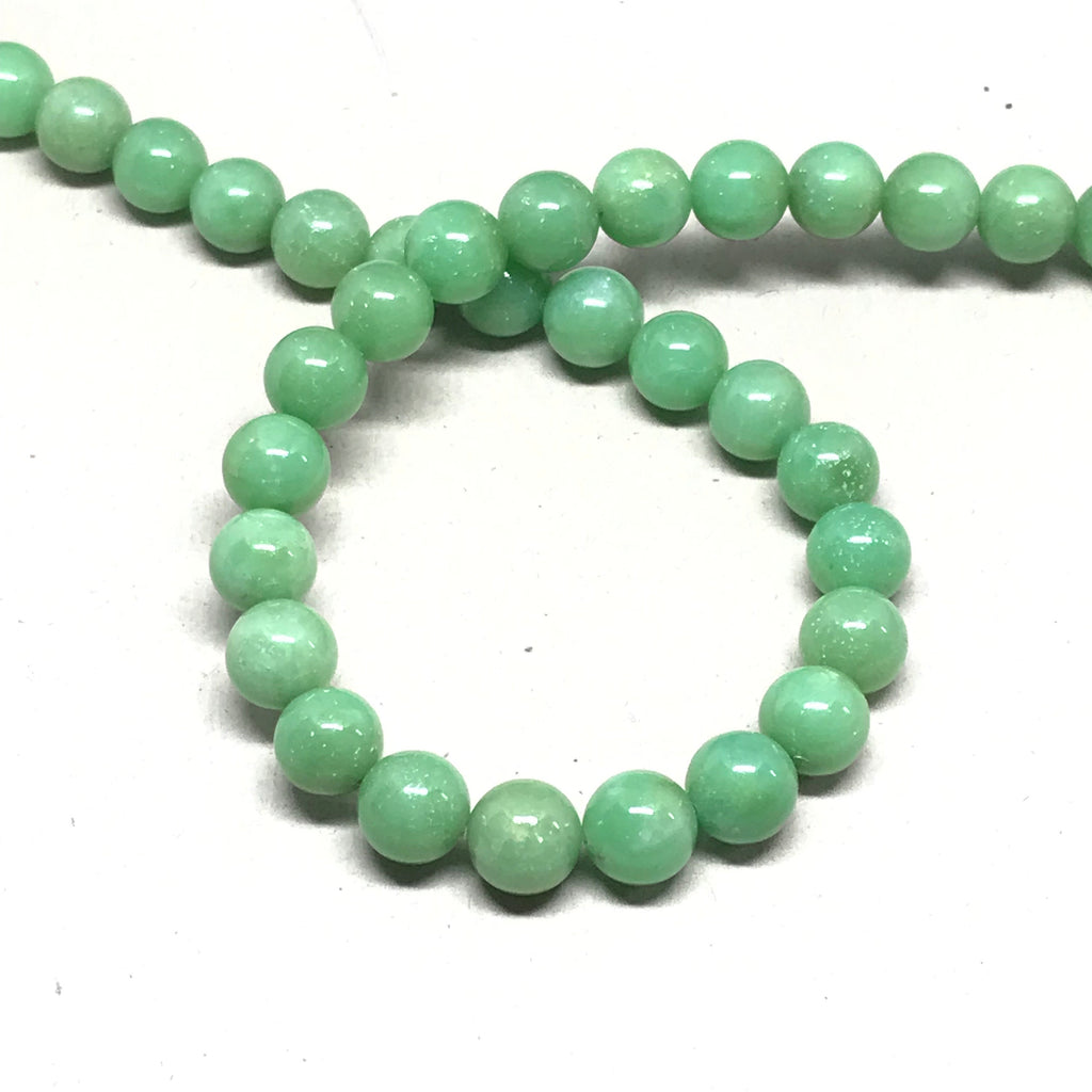 100% natural Chrysoprase, 10MM Smooth Chrysoprase Bead Necklace, Gift For Women, Clean Earth Mined Beads, 16 Inch Strand
