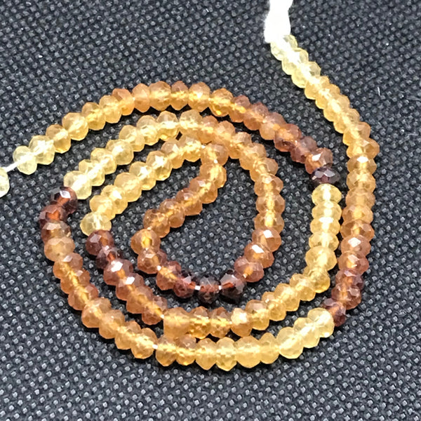 5mm Natural Hessonite Garnet Bead, Hessonite Garnet Bead Necklace For Women,, Garnet Rondelle Bead,14 Inch Strand Garnet Bead, Gift For Her