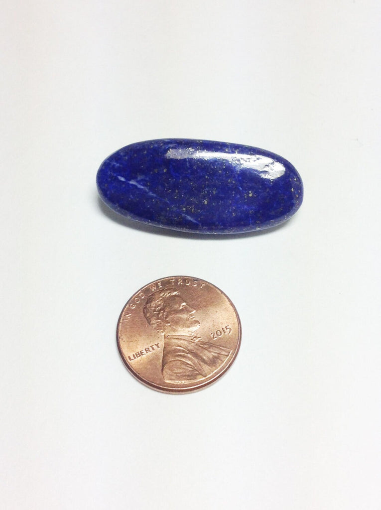 100% Genuine Lapis Lazuli, 15x33mm Lapis Lazuli Oval Cabochons, 25.90 Ct. Loose Lapis Lazuli For Jewelry Making, Untreated Oval Cut Gemstone