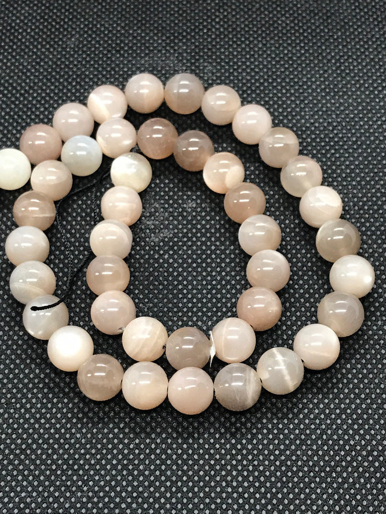 100% Natural Moonstone, Round Smooth Moonstone Beads, 8mm Moonstone Beads For Jewelry Making, June Birthstone, 15 Inch Strand Bead #0007