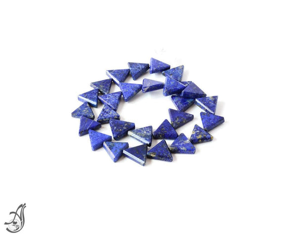 100% Natural Lapis Lazuli Bead, Smooth Lapis Bead, Triangle Shape Beads, 14mm Lapis Beads, Loose Lapis For Jewelry Making