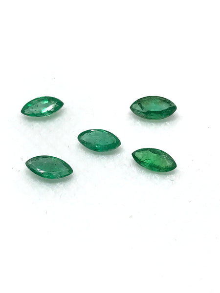 100% Natural Emerald, 3x6mm Emerald Marquise, Loose Emerald For Jewelry, Green Color Emerald, May Birthstone, Pack of 5 Pcs #-G-00059 )