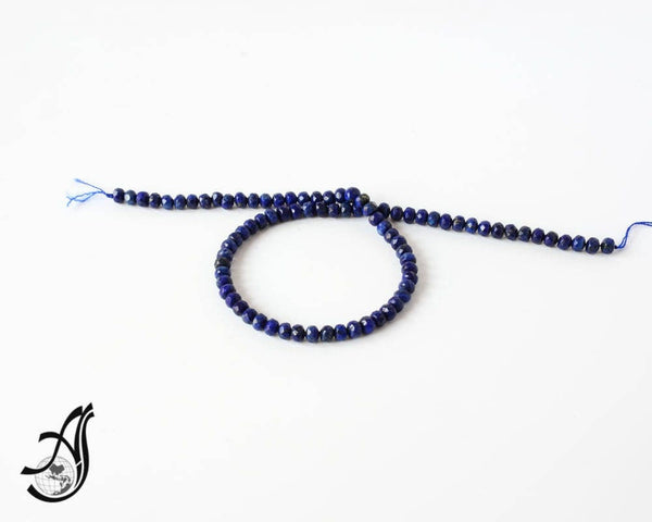 Blue Lapis Lazuli, 6MM Lapis Lazuli Necklace, Rondelle Bead Necklace, Faceted Lapis Lazuli, Gift For Women