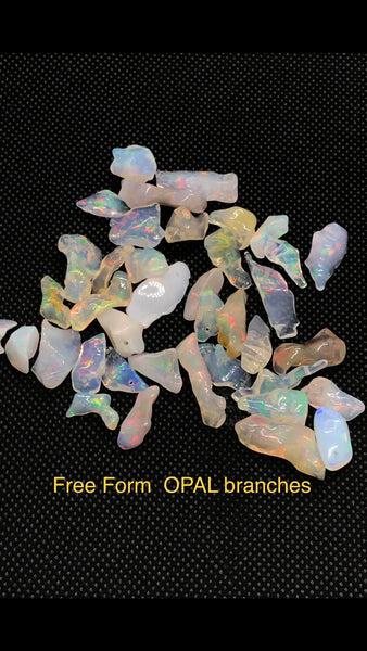 White Polished Opal Rough, Natural Ethiopian Opal Nuggets, Multi Size Opal For Beading, Free Form Opal, October Birthstone #1265
