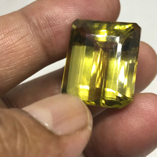 AAA Lemon Citrine, 21.3X17.4MM, Huge Citrine Gemstone, 100% Natural Gemstone For Jewelry, 35.36 Carat, Octagon Cut Citrine ( G 00125 )