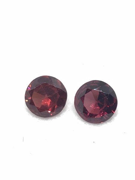 Natural Rhodolite Garnet, 5 To 9MM, Round Cut Red Garnet Gemstone, Loose Faceted Garnet For Jewelry Making, January Birthstone ( G-00103)