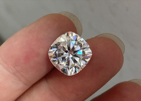 Cushion Cut Moissanite For Wedding Ring, 6MM/7.5MM/8.5MM, D Color Certified Moissanite Gemstone For Jewelry making,